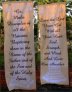 appliqud church banners with scripture, silk